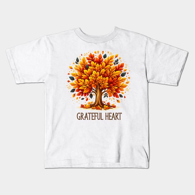 Grateful Heart Kids T-Shirt by MZeeDesigns